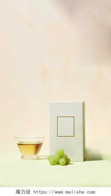 绿色果茶茶叶产品摄影图宣传背景